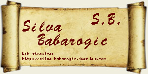 Silva Babarogić vizit kartica